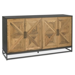 Vancouver Rustic Oak and Peppercorn Wide Sideboard - thumbnail 3