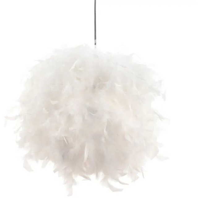 BHS Plume Feather Ball Ceiling Pendant - Brass - image 1