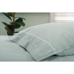 The Lyndon Company Southport Stripe Duvet Set - Green - Single - thumbnail 2
