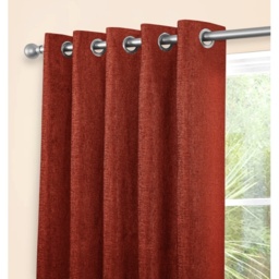 Sundour Amberley Thermal Eyelet Curtains - Terracotta - W 66 x 72 - thumbnail 2