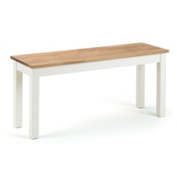 Julian Bowen Coxmoor Bench - Ivory and Oak