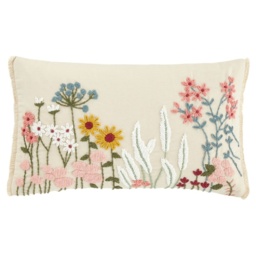 Catherine Lansfield Countryside Floral Filled Cushion 30x50cm - Natural - thumbnail 2