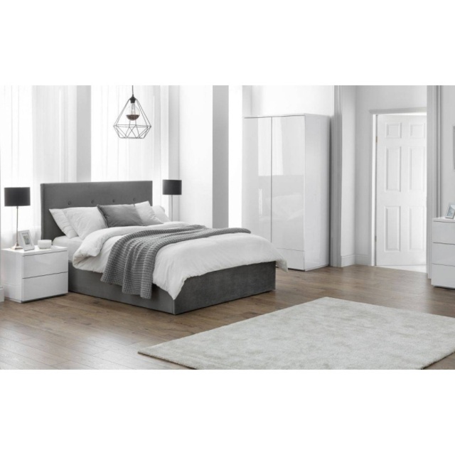 Julian Bowen Shoreditch Lift-Up Storage Fabric Bed - Double - image 1