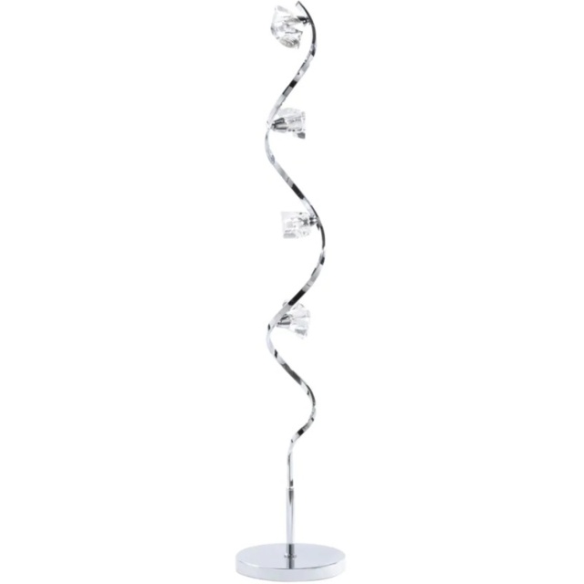 BHS Bella 4 Light Floor Lamp - Chrome/Clear - image 1