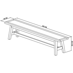 Brandon Rustic Oak Large Dining Bench - thumbnail 4