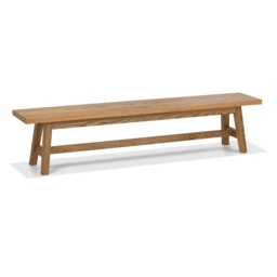 Brandon Rustic Oak Large Dining Bench - thumbnail 3