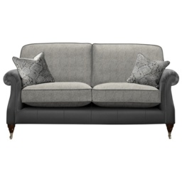 Parker Knoll Eastbury Large 2 Seater Formal Back Leather/Fabric Sofa - Leather/Fabric Mix - thumbnail 3