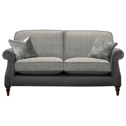 Parker Knoll Eastbury Large 2 Seater Formal Back Leather/Fabric Sofa - Leather/Fabric Mix - thumbnail 2
