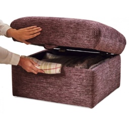 Sherborne Storage Footstool - Leather Grade 2 - thumbnail 3