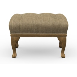 Wood Bros Watton Button Top Footstool - Criollo Fabric