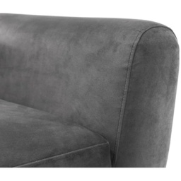 Julian Bowen Monza 2 Seater Sofa - Dark Grey Velvet - thumbnail 4