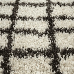 Mastercraft Twilight 039-0002/6933 Shaggy Fringed Rug - Cream/Black - 80cm x 150cm - thumbnail 5