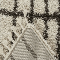 Mastercraft Twilight 039-0002/6933 Shaggy Fringed Rug - Cream/Black - 80cm x 150cm - thumbnail 7