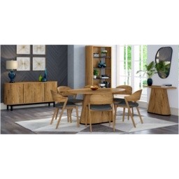 Kingston Rustic Oak 4 Seater Fixed Dining Table - thumbnail 2