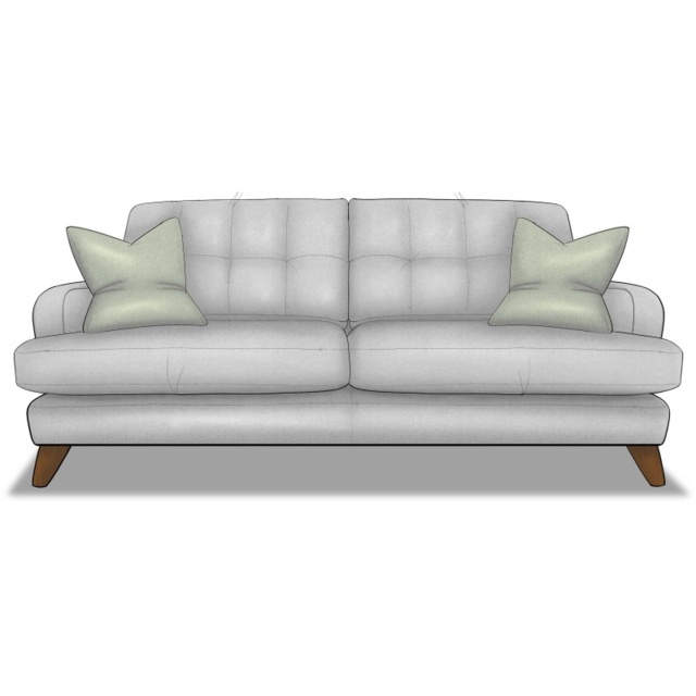 Reya Large 3 Seater Sofa in Fabric - Fabric Grade A