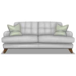 Reya Large 3 Seater Sofa in Fabric - Fabric Grade A