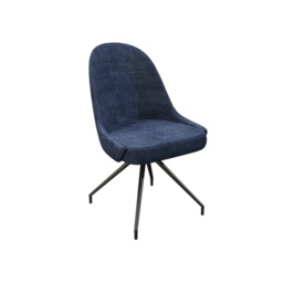 Akante Miami Swivel Dining Chair - Navy Blue