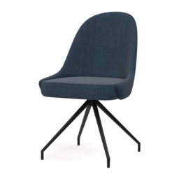 Akante Miami Swivel Dining Chair - Navy Blue - thumbnail 3