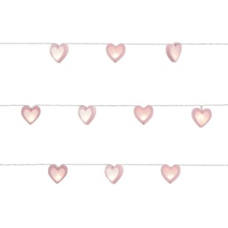 BHS Glow LED Love Heart String Lights - Pink
