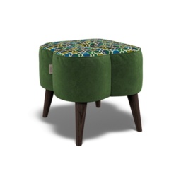 Orla Kiely Daisy Small Footstool - House Plain Fabric