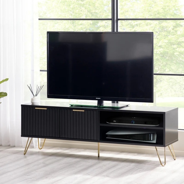 Julian Bowen Murano TV Unit - Matt Black - image 1