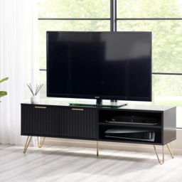 Julian Bowen Murano TV Unit - Matt Black - thumbnail 1