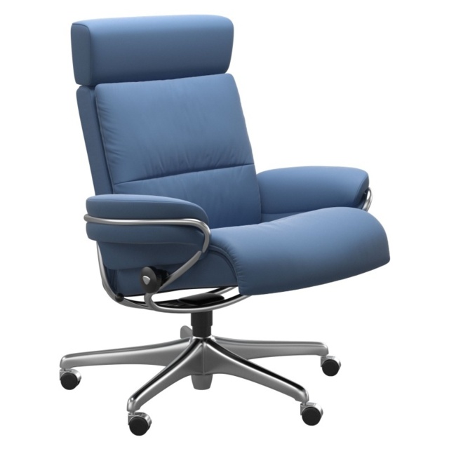 Stressless Tokyo Office Chair With Adjustable Headrest - Batick Leather - image 1