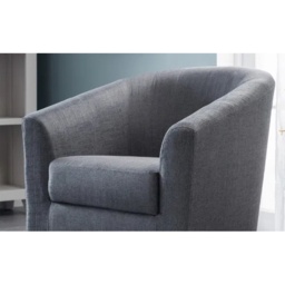 Julian Bowen Hugo Tub Chair - Slate Grey - thumbnail 2