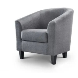 Julian Bowen Hugo Tub Chair - Slate Grey - thumbnail 3