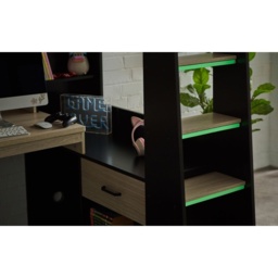 Julian Bowen Blaze Gaming Bunk Bed - Black and Pale Wood - thumbnail 5