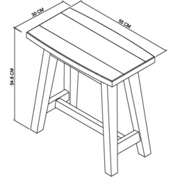 Brandon Rustic Oak Rectangular Side Table - thumbnail 4