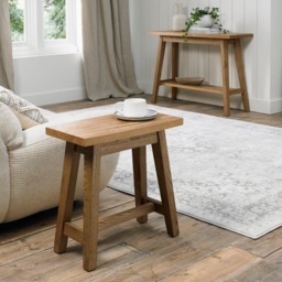 Brandon Rustic Oak Rectangular Side Table