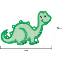 BHS Glow Wooden Dino Table Light - Green - thumbnail 2