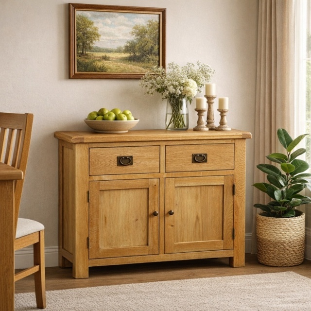 Ascot Rustic Oak Small Sideboard - image 1