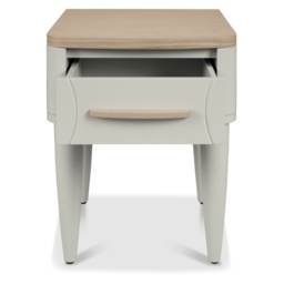 Delta Scandi Oak and Soft Grey 1 Drawer Nightstand - thumbnail 3