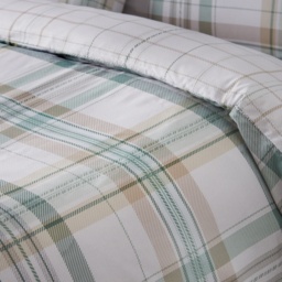 Catherine Lansfield Cartmel Check Duvet Set - Green - Double - thumbnail 3