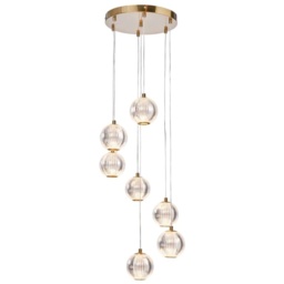 BHS Rimi Acrylic 7 Ball Cascading Ceiling Light - thumbnail 1