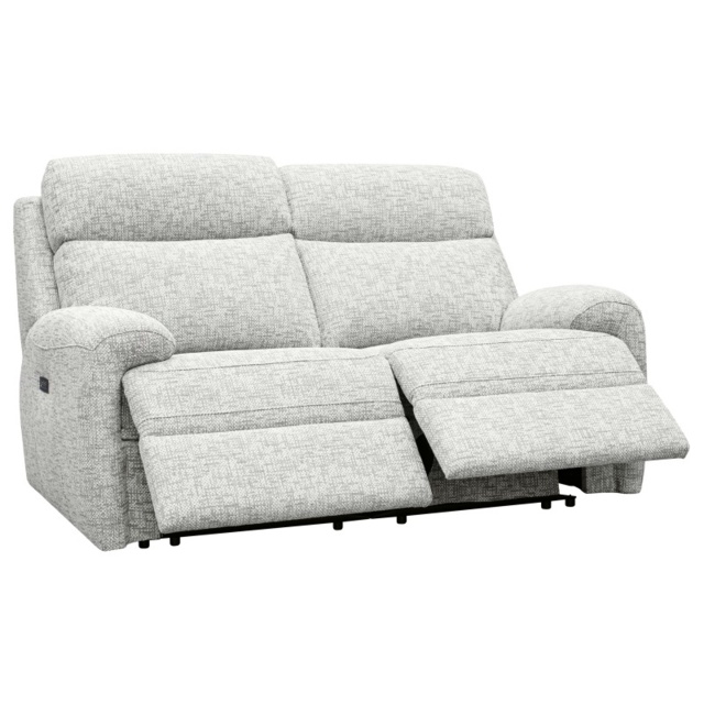 G Plan Hardy 2 Seater Fabric Recliner Sofa - Fabric Grade B - Double Electric With Headrest and Lumbar - With Heated Seats - image 1