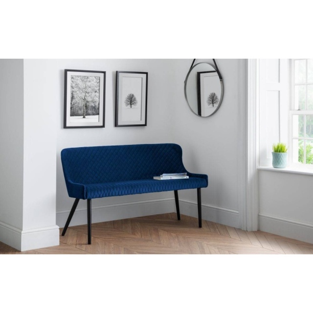 Julian Bowen Luxe High Back Bench - Blue - image 1