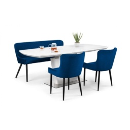 Julian Bowen Luxe High Back Bench - Blue - thumbnail 3