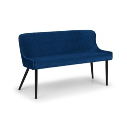 Julian Bowen Luxe High Back Bench - Blue - thumbnail 2