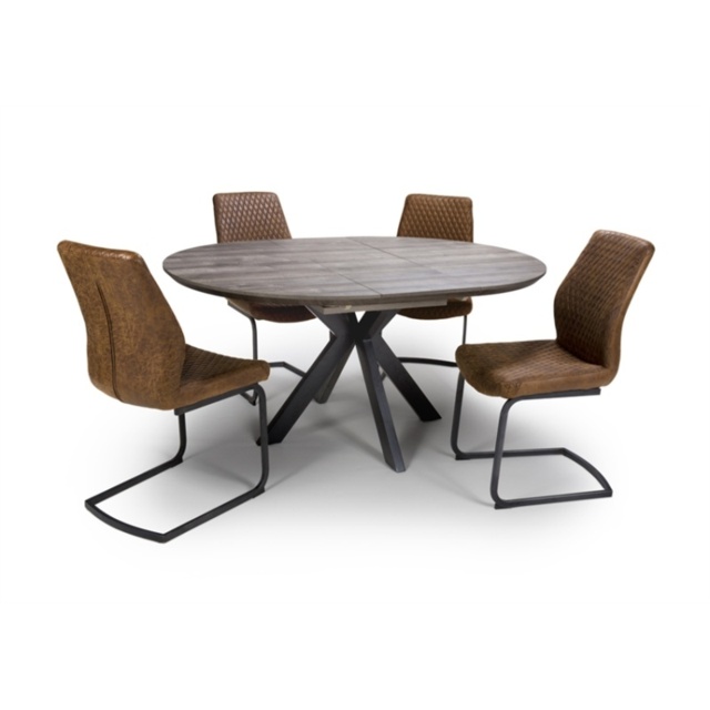 Phoenix 120cm/160cm Extending Dining Table - Grey - image 1