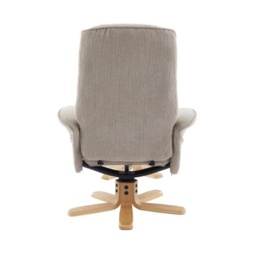 Maine Fabric Recliner Chair and Stool Set - Camel - thumbnail 6