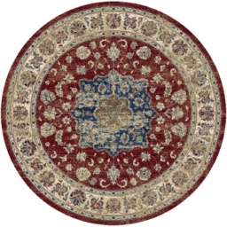 Mastercraft 057-0559/1464 Da Vinci Round Rug - Red - 200cm Circle - thumbnail 1