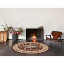 Mastercraft 057-0559/1464 Da Vinci Round Rug - Red - 200cm Circle - thumbnail 2