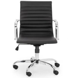 Julian Bowen Gio Office Chair - Black and Chrome - thumbnail 2
