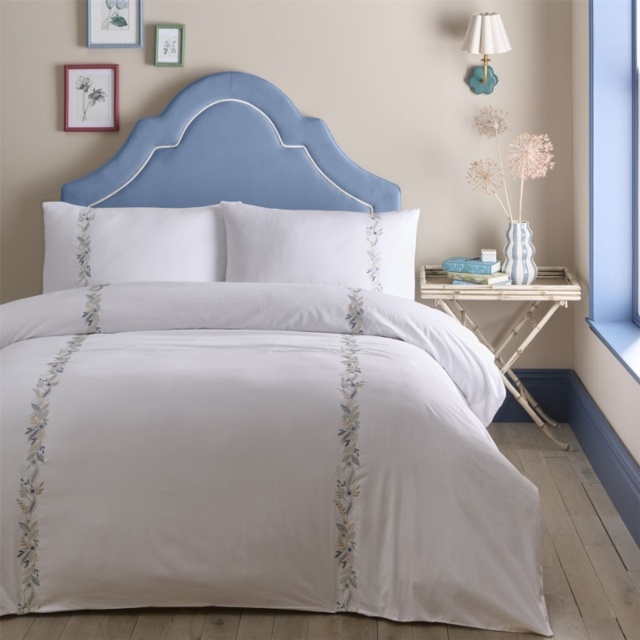 Appletree Julianna Embroidery Duvet Set - White - Super King - image 1