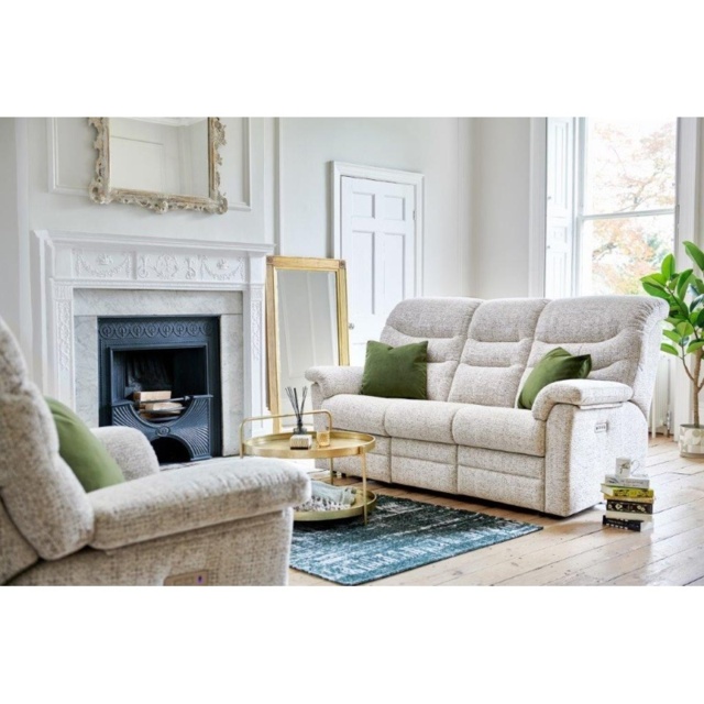 G Plan Ledbury 3 Seater Recliner Sofa - Leather Grade N - Double Power with Headrest, Lumbar and USB - image 1