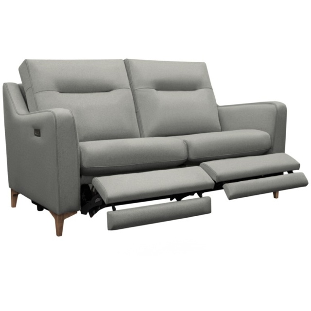 G Plan Austen 2 Seater Leather Sofa With Double Power Footrest and USB - Leather Grade L - image 1
