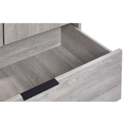 Julian Bowen Bali 2 Door 1 Drawer Wardrobe - Grey Oak - thumbnail 6
